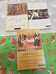 BRANT PITRE - LOT OF 3 TRADE PAPERBACK BOOKS - JESUS, MARY, EUCHARIST - - Picture 1 of 2