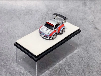 Little Egg RWB Porsche 911 Martini Racing 1/64 resina mini auto argento nuovo - Immagine 1 di 3