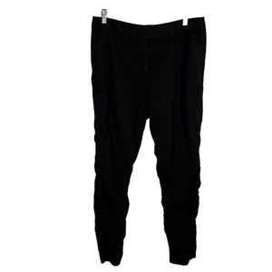 RH Artelier Pants Size 10 Black Ruched Legs Restoration Hardware Virgin Wool - Picture 1 of 7