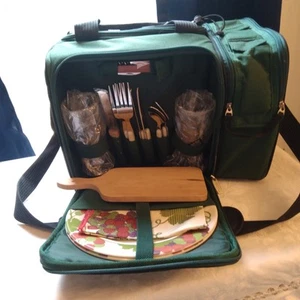 Picnic Time Malibu Kühltasche Schultergurt alles dabei 2 Personen grün - Bild 1 von 14