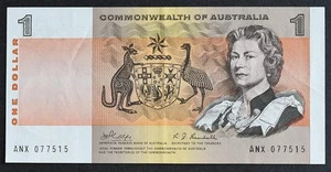 (1969-1971) Australien 1 $ Banknote (Phillips & Randall) P#37c S/N# ANX 077515 - Bild 1 von 2