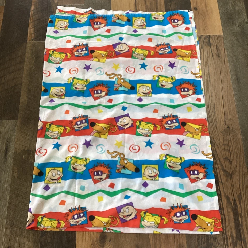 Sábana bajera plana doble de tela Tommy Angelica Nickelodeon Rugrats de colección de los años 90 de los años 90 Foto 1 de 4