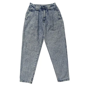 Vintage 80s Gitano Acid Wash Jeans Womens 12 (26x28) Pleated Baggy Fit Mom Rock - Picture 1 of 11