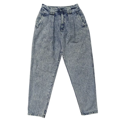 Vintage 80s Gitano Acid Wash Jeans Womens 12 (26x28) Pleated Baggy Fit Mom Rock - Image 1 of 4