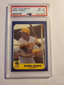 1986 Fleer Update #U-14 Barry Bonds RC PSA 8 - Picture 1 of 2