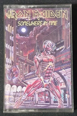 IRON MAIDEN - SOMEWHERE IN TIME - CASSETTE / TAPE - 1986 - BRUCE DICKINSON - Image 1 of 4