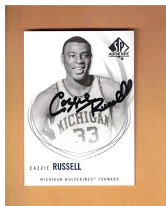 TARJETA DE BALONCESTO AUTÉNTICA FIRMADA MICHIGAN WOL 2010 SP AUTOGRAFIADA POR CAZZIE RUSSELL - Imagen 1 de 1