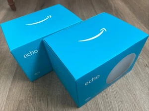 Brand new A Pair of Sealed Amazon Echo (4th Gen.) Smart Speaker - Glacier White - Picture 1 of 2