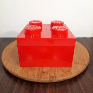 Lego Aufbewahrungsstein 4 Noppen rot Aufbewahrungsbehälter Schublade stapelbar Box  - Bild 1 von 6