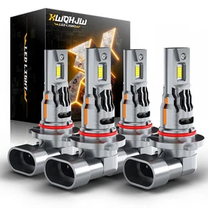 4x 9005 9006 LED Combo Headlight Bulbs High Low Beam Kit 7000K Xenon Super White - Foto 1 di 13