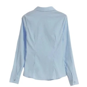 Essential Women's Korean Style Long Sleeve Shirt in Classic White Color - Picture 1 of 47