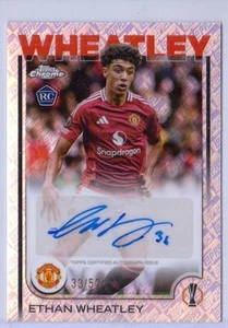 2024-25 Topps Chrome Autographs Toppsfractor #CA-EW Ethan Wheatley RC - 33/52 - Picture 1 of 2