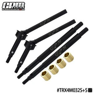 GPM Carbon Steel Front CVD & (+5mm) Rear Axle Shafts Set TRAXXAS TRX-4M - Picture 1 of 4