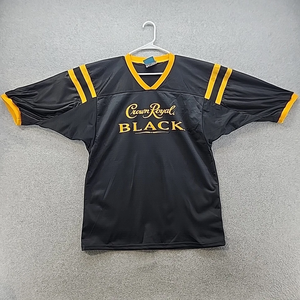 Camiseta deportiva de fútbol Crown Royal negra amarilla ligera de poliéster talla XL Foto 1 de 4