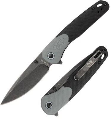 Cuchillo Plegable Browning Cedar Linerlock 3.25" Herramienta D2 Hoja de Acero Mango G10 Foto 1 de 4