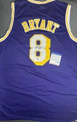 kobe bryant signed jersey#8. PSA Certificate. Jersey - Image 1 of 4