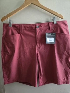 Sz 14 NEW Eddie Bauer Travex STRETCH Horizon Shorts Women Stretch Hiking RED - Picture 1 of 5