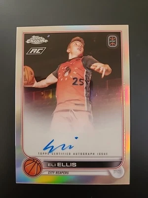 2022-23 Topps Chrome OTE Eli Ellis Refractor Auto Overtime Elite On Card RC - Image 1 of 4