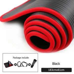 New Thickened Non-slip Yoga Mat Fitness Gym Mats Sports With FREE BAG AND STRAP! - Picture 1 of 5