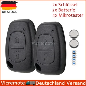 2X 2 Tasten Schlüssel Gehäuse für Renault Kangoo Clio Master Tranfic Opel Movano - Bild 1 von 12