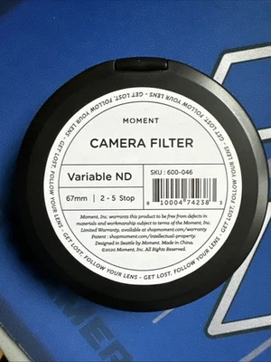 Moment 67mm Variable ND Filter - 2 to 5-Stops - ND4 - ND32 - Image 1 of 3