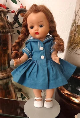 NASB Nancy Ann Libro de Cuentos MUFFIE Morena SLW MUÑECA en Vestido de Marinero Azul (2511) Foto 1 de 4