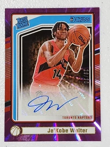 Ja'Kobe Walter 2024-25 Donruss Holo Purple Lazer Rookie Auto Parallel #29/30 RC - Picture 1 of 2