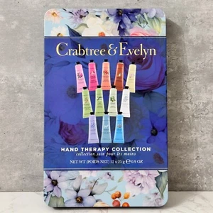 Crabtree & Evelyn Hand Therapy Collection Cream Gift Pack Set Tin Blue 12 x 25g - Picture 1 of 5
