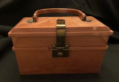 BOLSO LUCITE VINTAGE TORTUGA DOBLE COMPARTIMENTO Foto 1 de 4