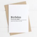 Birthday Definition Card Funny Blank Greetings Cards For Friends Happy Bday A6