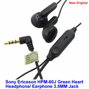 100% Genuine Original Sony Ericsson HPM-60J Headset / Earpiece 3.5MM Jack -Black - Picture 1 of 3