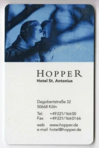CARTE / CARD HOTEL CLE KEY .. ALLEMAGNE KOLN HOPPER ST ANTONIUS ART MAGNETIQUE - Imagen 1 de 2