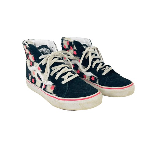 Scarpe con cerniera Vans Sk8 Hi Sherpa con cerniera posteriore nero rosa bianco taglia 2 5