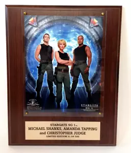 Stargate SG1 Cast Wood Mounted Poster TV Show Series Print Photo - Picture 1 of 10
