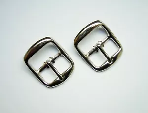 4 x Hebilla de cinturón, hebilla de zapato, hebilla doble, acero/niquelado 16 mm, 5/8" - Imagen 1 de 1