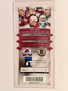 COLORADO AVALANCHE VS BOSTON BRUINS TICKET, OCT 13 , 1999 (5th Sea - Picture 1 of 3