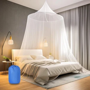 XXL Doppelbett Moskitonetz Fliegengitter Fliegennetz Mückennetz Betthimmel NEU - Bild 1 von 18