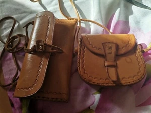 2 Folklore Taschen, Umhängetasche, 100% Naturleder - Bild 1 von 13