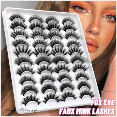 20 Paar 5D Wimpern Set künstliche Wimpern flauschig Lashes Fake False Eyelashes