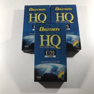 Digitron HQ E120 Paquete VHS en Blanco de 3 Cintas Selladas PAL SECAM - Imagen 1 de 7