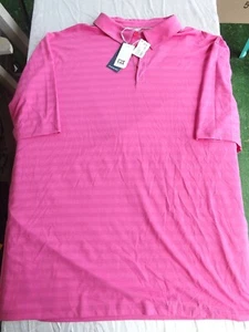 Polo Cutter & Buck uomo CB DryTec 50+ UPF rosa taglia 3XT manica corta nuova con etichette - Foto 1 di 6