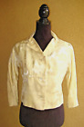 Vintage Jack Bloom California 60s cream jacquard 3/4 sleeve lined jacket top