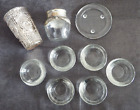 8 Mixed Tealight Candle Holders Glass Metal Decorative Silver Jar Candle Plate
