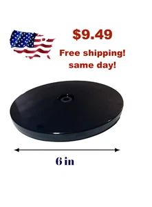 6 In Black Acrylic Lazy Susan Turntable Organizer Table Kitchen Countertop - Picture 1 of 4