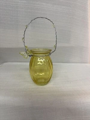 Tarro colgante pequeño mariposa amarillo nuevo Foto 1 de 4