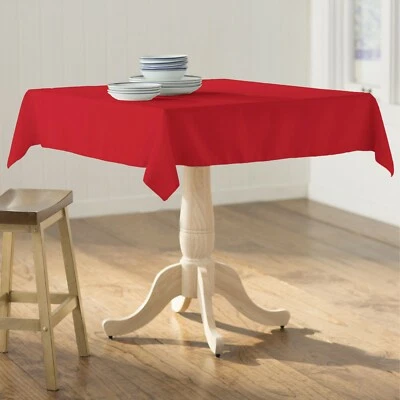 LA Linen Polyester Poplin Square Tablecloth, 52 by 52-Inch. Made in USA - Image 1 of 2
