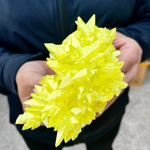 303G Newly discovered natural yellow sulfur crystal quartz crystal mineral sampl - Bild 1 von 10