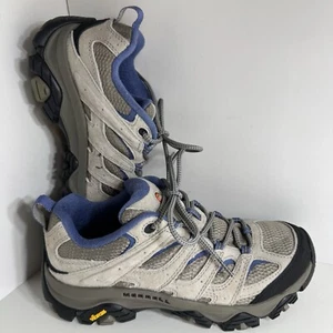Merrell Women's Moab 3 Hiking Shoe Size 7.5 Gray Blue J035880 Aluminum Marlin - Picture 1 of 15