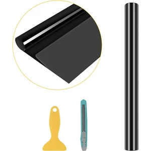2Mx30CM Car Headlight Tint Wrap Light Smoke Black Tail Fog Light Vinyl Wrap Kit - Picture 1 of 4
