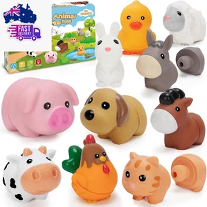 Farm Animal Learning Toys for Toddlers Age 1, 2, 3 Year Old, 10 Pack Montessori - Picture 1 of 12